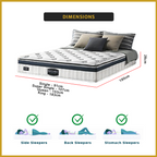 Honey Back Comfort 11" Mattress Anti-Static 7-Zone Pocket Spring - All Sizes Available