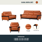 Casa 1/2/3 Sofa Set In Top Grade PU Leather Upholstery