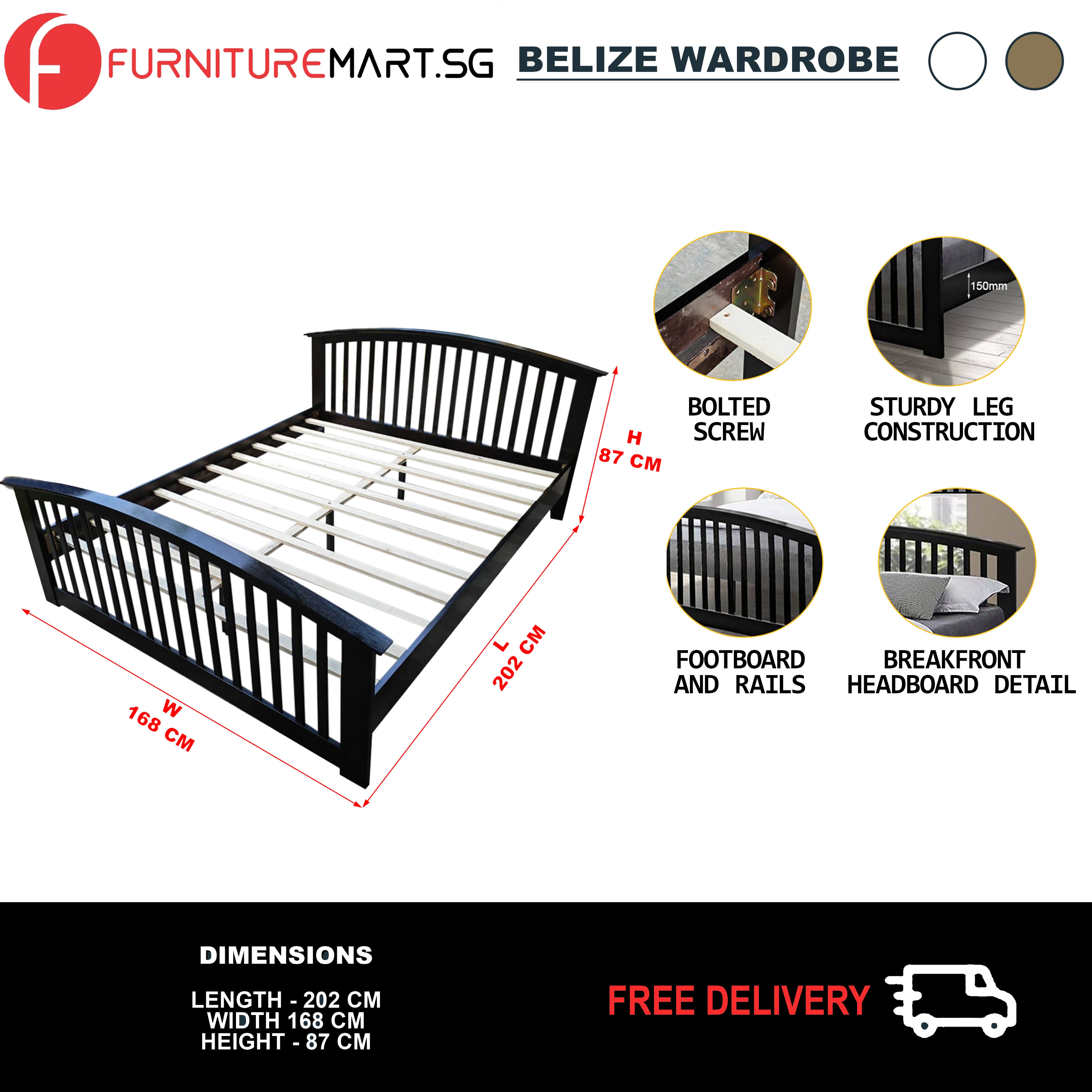 Troyer Solid Wooden Bed Frame with Mattress Options