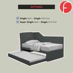Miche Single/Super Single Pull-Out Bed Frame in Faux Leather or Pet-Friendly Fabric