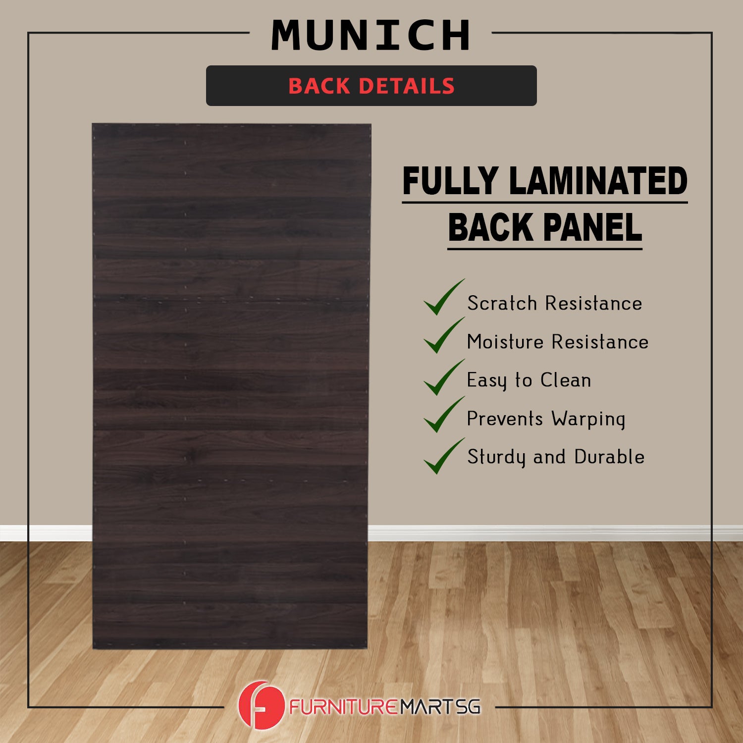 Munich Series 2-Door Soft Closing Wardrobe w/ Mirror Add-On in 2 Colours