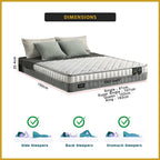 Honey Dreamy 10" Mattress Cool Silk Plus 7-Zone Pocket Spring - All Sizes Available