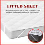 Diomire Mattress Protector Anti Dust-mite Mattress Topper with Elastic Band - All Sizes Available