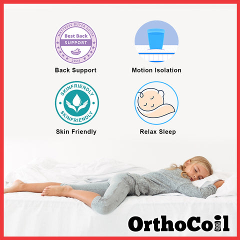 Image of Orthocoil 12" Sleep Sanctuary Ice-Cold Fabric Mattress Pocketed Spring Mattress