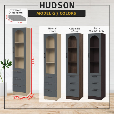 Image of Hudson Series Open Shelves Display Cabinet Bookshelf Storage in 9 Models