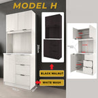 Jimae Series Modular Kitchen Cabinet with Hanging Cabinet in 2 Colours (Model H)