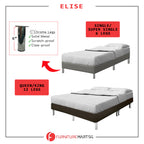 Elise Divan Faux Leather Bed Frame w/ Pet-Friendly Option - All Sizes Available