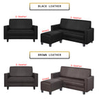 Dorcas 2/3 Seater Fabric/ Leather Sofa Set With Ottoman w/ Pet-Friendly Option