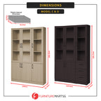 Brock Series Open Shelves Display Cabinet Bookshelf Storage in 3 Colours