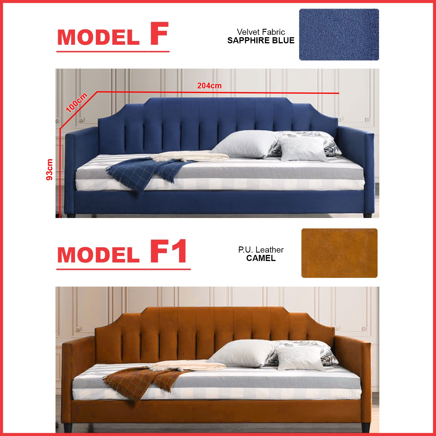 Kaelle Series Daybed with Trundle or Drawer - With Mattress Option