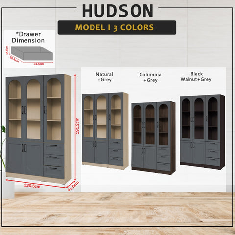 Image of Hudson Series Open Shelves Display Cabinet Bookshelf Storage in 9 Models