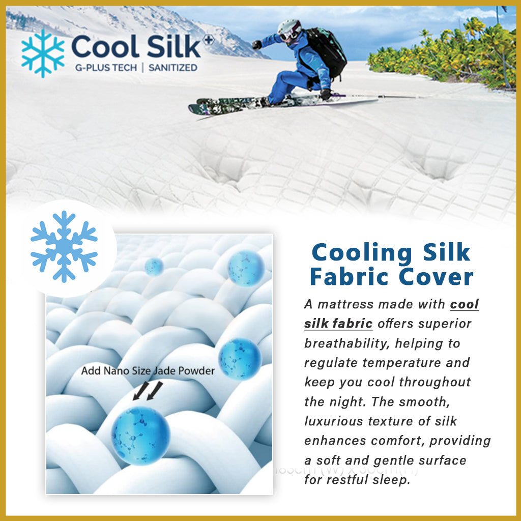 Honey Coconut Fibre Mattress Topper 1" Cooling Silk Fabric - All Sizes Available