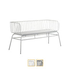 Maeve Series Top Quality Metal Bench in Black and White Color