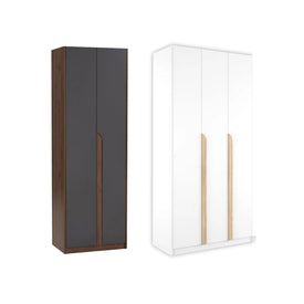Munich Series 2-Door/3-Door Soft Closing Wardrobe w/ Clothing Rod in 2 Colours