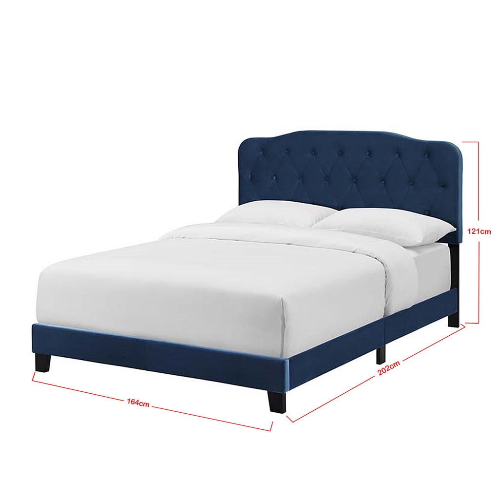 Amelia Queen Size Platform Bed Frame w/ Mattress Option In 2 Colours