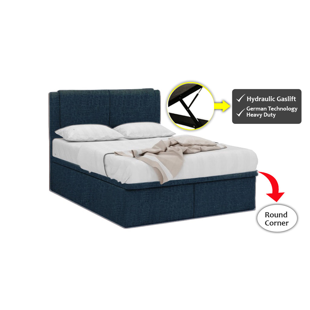 Native Fabric Storage Bed Frame In Single, Super Single, Queen, and King Size