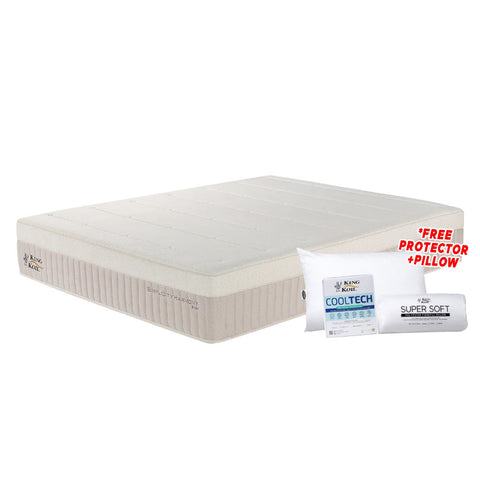 Image of King Koil Simplicity FIRM 12" Mattress Flax Linen Collection - w/ Pillow