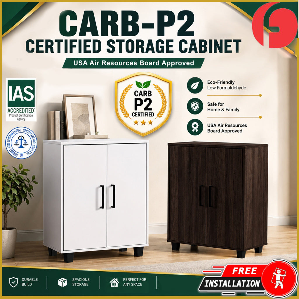 Gemma Shoe Cabinet CARB-P2 Certified Board Fully Laminated Back Panel in 2 Colours