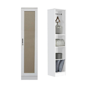CROATIA Series 1/2/3/4/5 Doors Wardrobe Rattan Design with Drawers and Top Cabinet