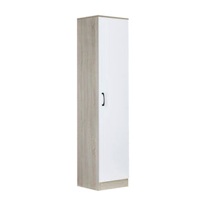 Poland Series 1 Door Wardrobe in Ivory & White