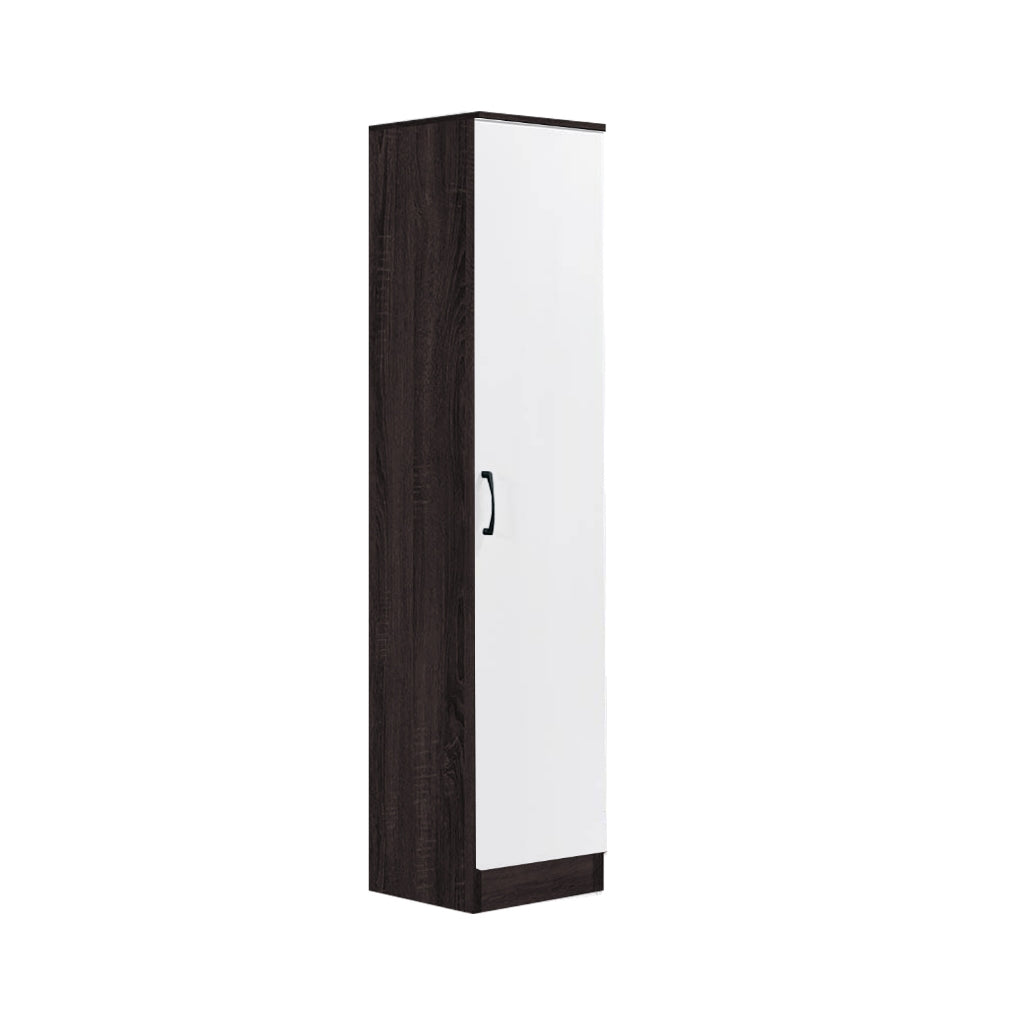 Rome Series 1/2/3/4/5 Doors Tall Wardrobe with Drawers and Top Cabinet in Walnut+White