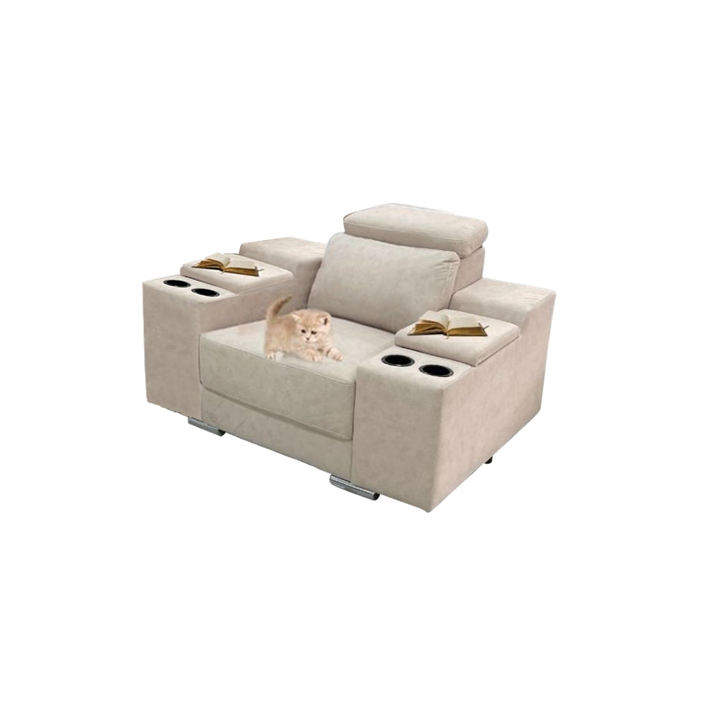 Manny 1/2/3/4-Seater Sofa with Stool Storage & Cup Holder w/ Pet-Friendly Option