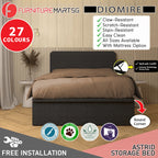 Diomire Astrid 14"/16"/18" SBD Storage Bed PetFriendly Scratch-resist Fabric-w/ Mattress