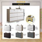 Hersh Premium Chest of Drawers Collection CARB-P2 Certified Board Full Laminated Back Panel in 6 Colours