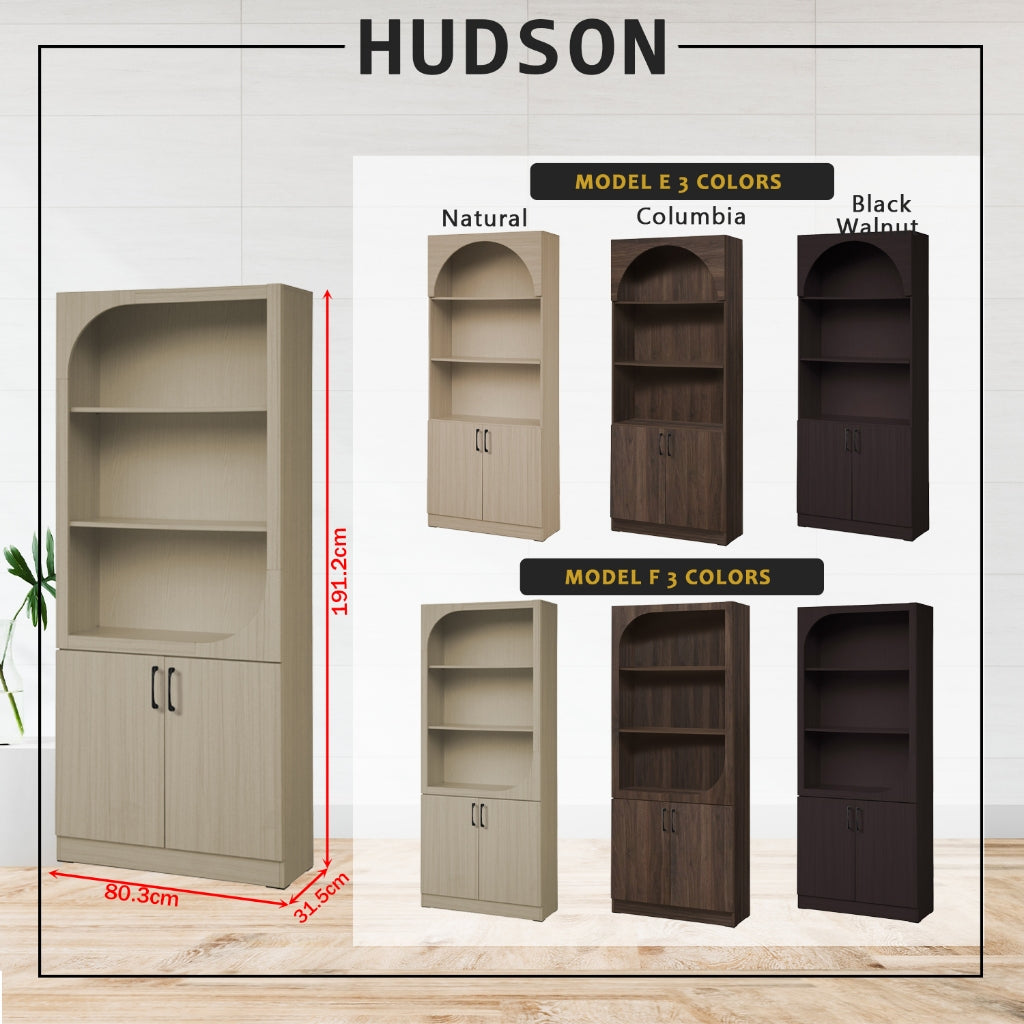 Hudson Series Open Shelves Display Cabinet Bookshelf Storage in 9 Models