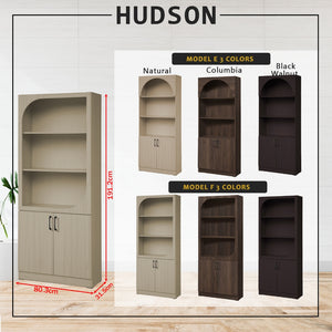 Hudson Series Open Shelves Display Cabinet Bookshelf Storage in 9 Models
