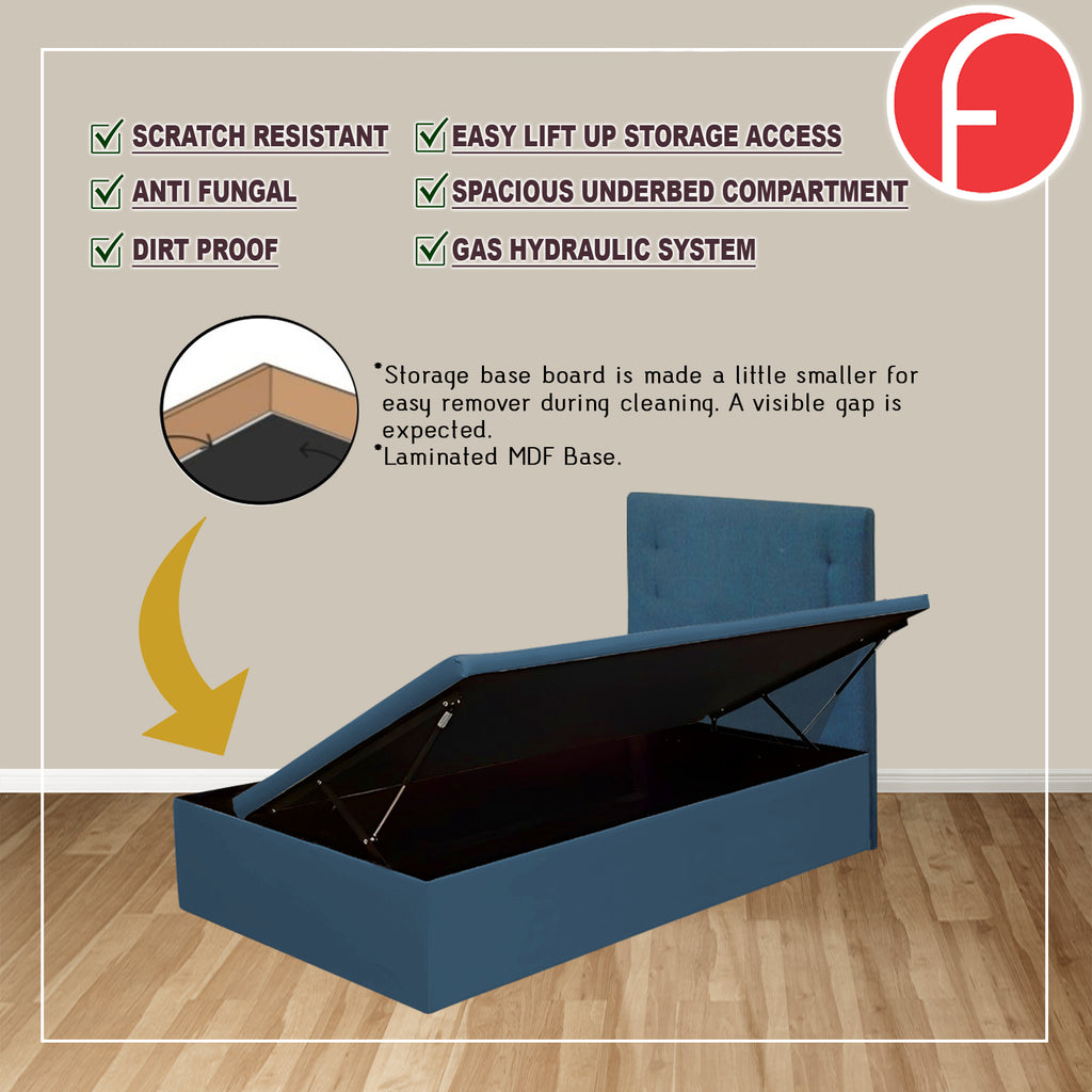 Acre 16" SBD Lift Up Storage Bed Base Bedframe - Pet-Friendly Option / Mattress Option