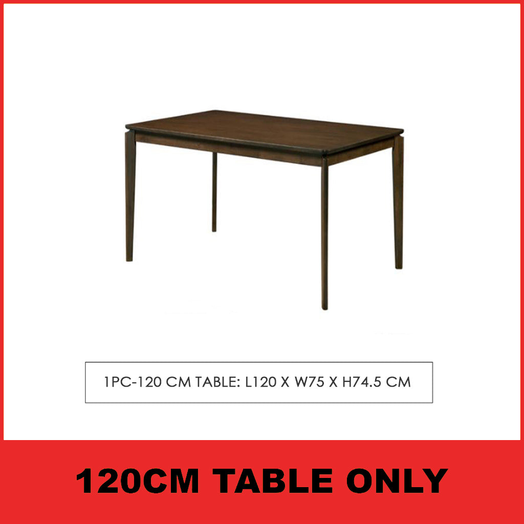 Wilton 4/6 Seater Dining Set w/ Table, Chair & Bench Solid Rubber Wood in 3 Colours