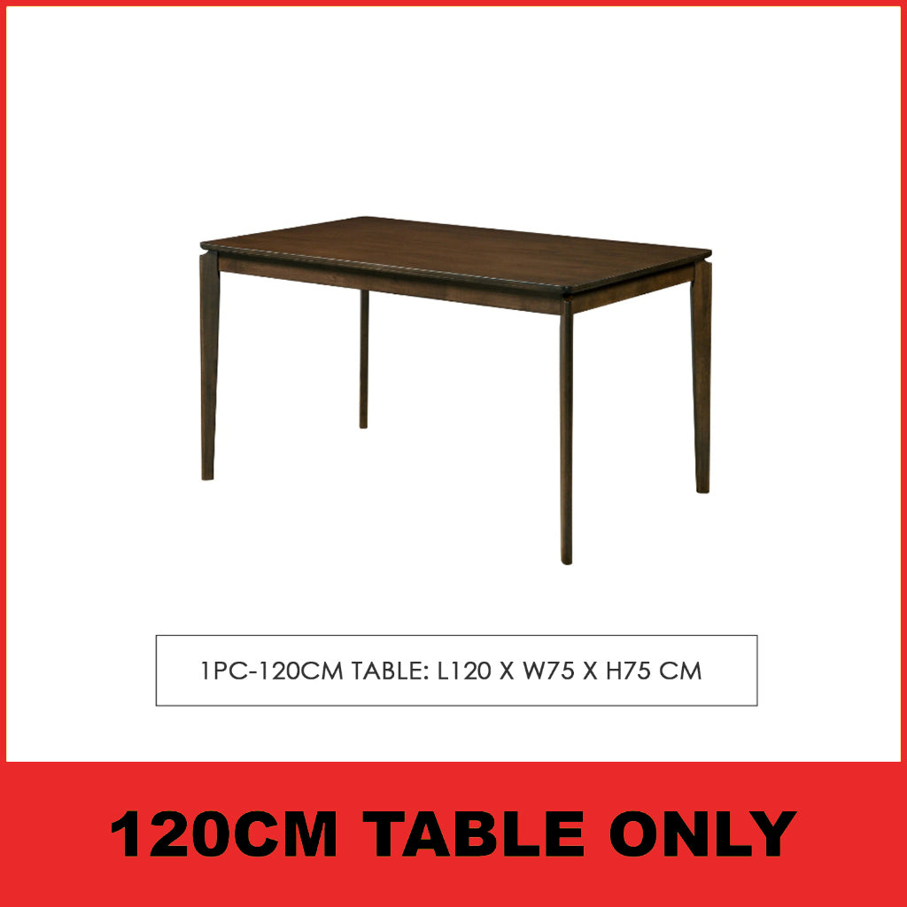 Raco 4/6 Seater Nordic Dining Set w/ Table, Chair & Bench Solid Rubber Wood in 3 Colours