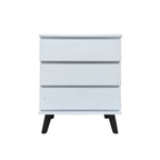 Emyr Series Premium Chest of 3 Drawers Collection Full Laminated Back Panel in 6 Colours