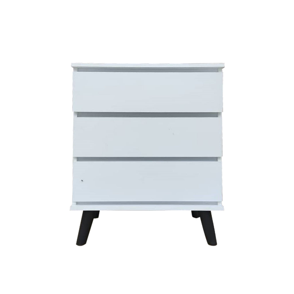Emyr Series Premium Chest of 3 Drawers Collection Full Laminated Back Panel in 6 Colours