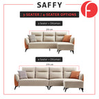 Saffy Fabric 3-Seater / 4-Seater Sofa with Ottoman w/ Pet-Friendly Option