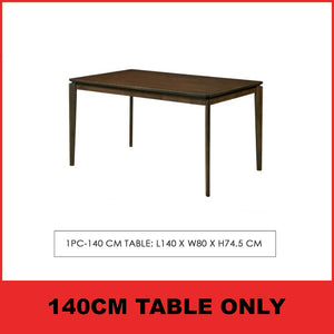 Wilton 4/6 Seater Dining Set w/ Table, Chair & Bench Solid Rubber Wood in 3 Colours