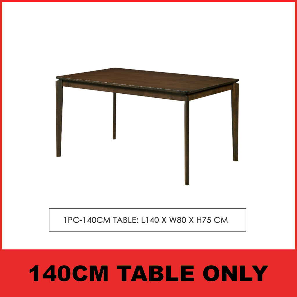 Radden 4/6 Seater Dining Set w/ Table, Chair & Bench Solid Rubber Wood in 2 Colours
