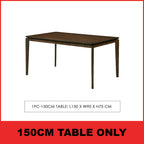 Raco 4/6 Seater Nordic Dining Set w/ Table, Chair & Bench Solid Rubber Wood in 3 Colours