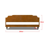 Edgar Daybed In Faux Leather In Camel Colour w/ Mattress Add On