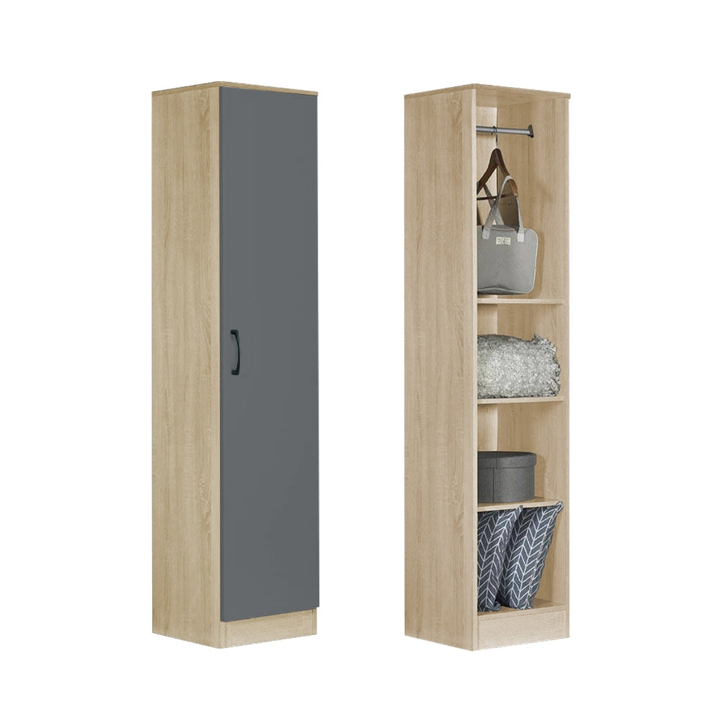 BERLIN Series 1/2/3/4/5 Doors Tall Wardrobe with Drawers and Top Cabinet in 6 Colours