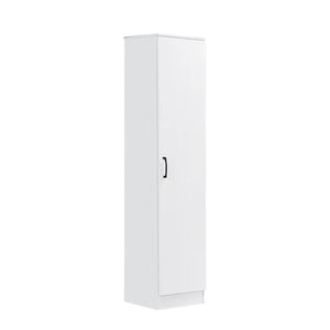 Cyprus Series 1 Doors Tall Wardrobe in Full White Colour