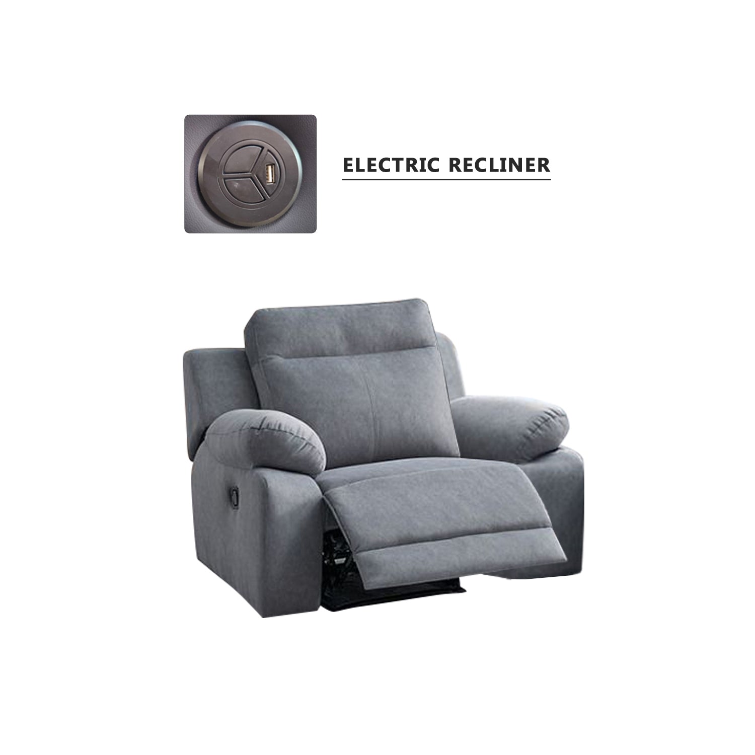 Zarzy 1/2/3-Seater Reclining Sofa Pocketed Spring Claw Resistant Pet-Friendly Fabric/Leather