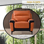 Casa 1/2/3 Sofa Set In Top Grade PU Leather Upholstery