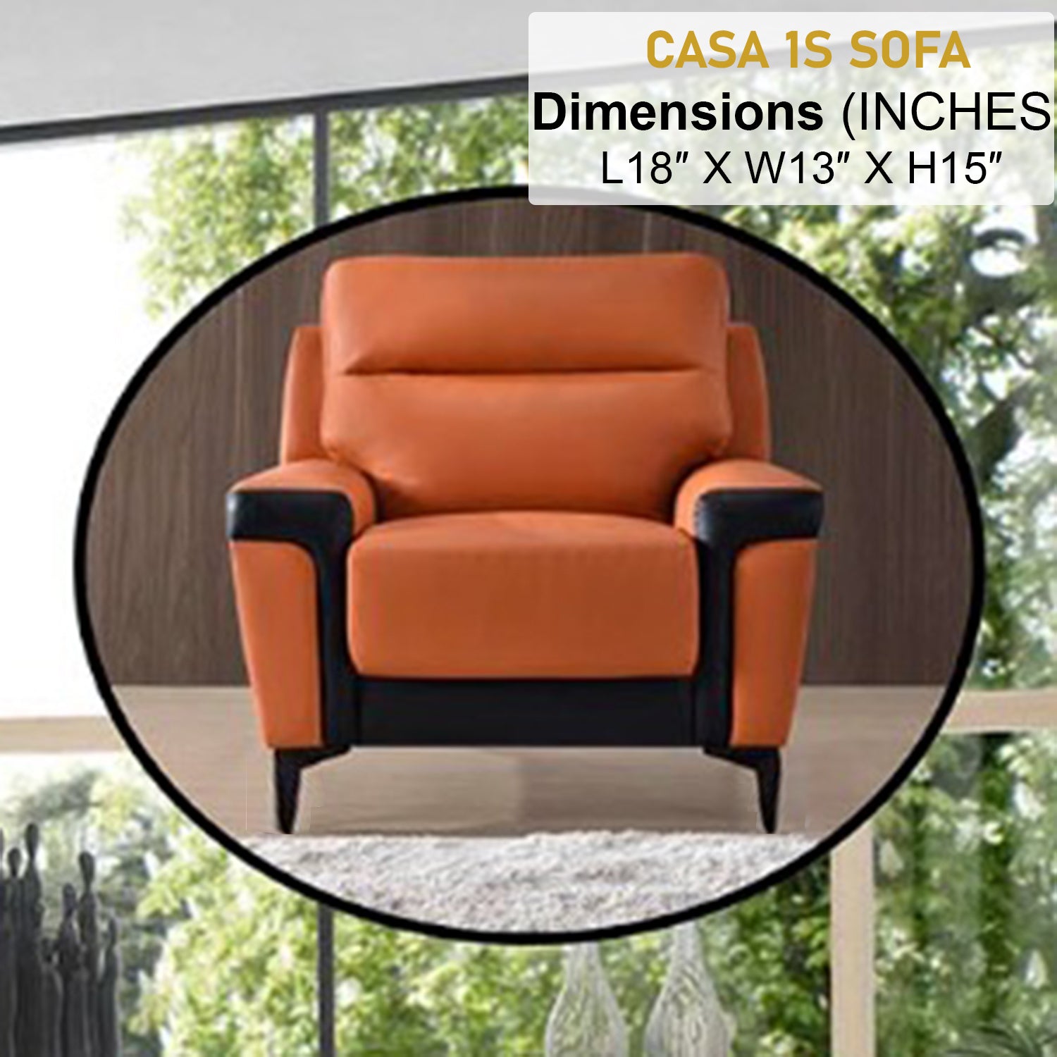 Casa 1/2/3 Sofa Set In Top Grade PU Leather Upholstery