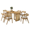 Mamu 1+6 Dining Set Solid Rubber Wood + Hand Crafted Rattan
