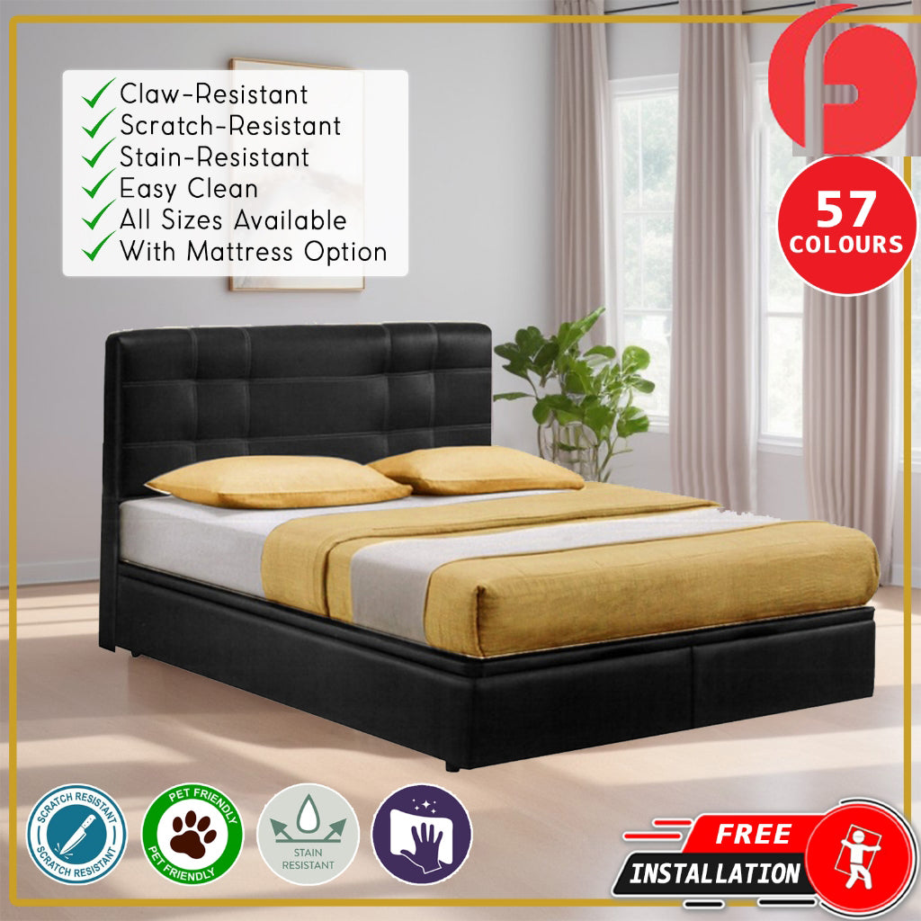 Miki Storage Bed SBD 12"  PetFriendly Scratch-Resist Option w/ Mattress Add On Options