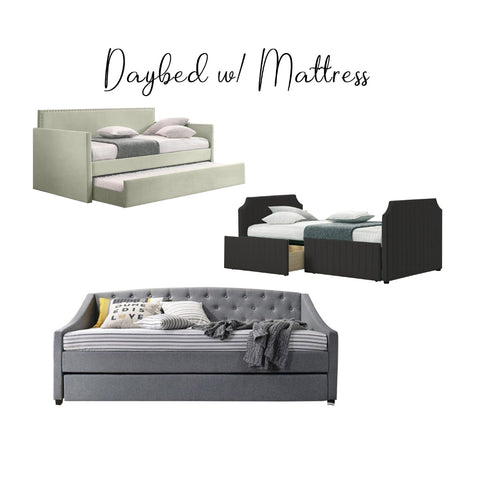 Image of Kaelle Series Daybed with Trundle or Drawer - With Mattress Option