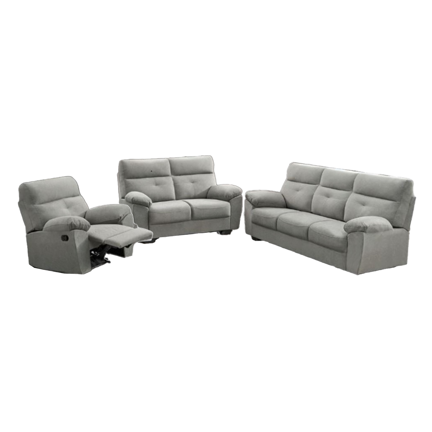 Sandy 1/2/3 Recliner Seater Sofa in 34 Colour - w/ PetFriendly Fabric/Leather