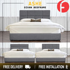 Ashe Series Divan Bed Frame in 3 Model Designs w/ PetFriendly Scratch-resist -All Sizes